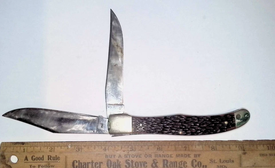 Faca dobrável vintage Western 062 duas lâminas feita nos EUA - Imagem 3 de 4