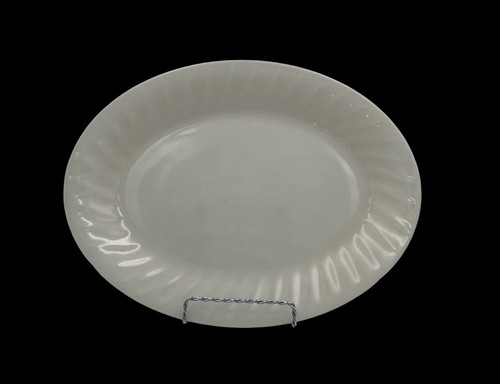 Vintage Fire King Milk Glass Oval Serving Platter Oven Ware Anchor Hocking USA