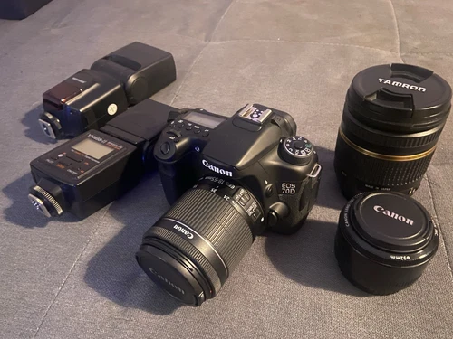 Canon EOS 70D Spiegelreflex mit sehr viel Zubehör