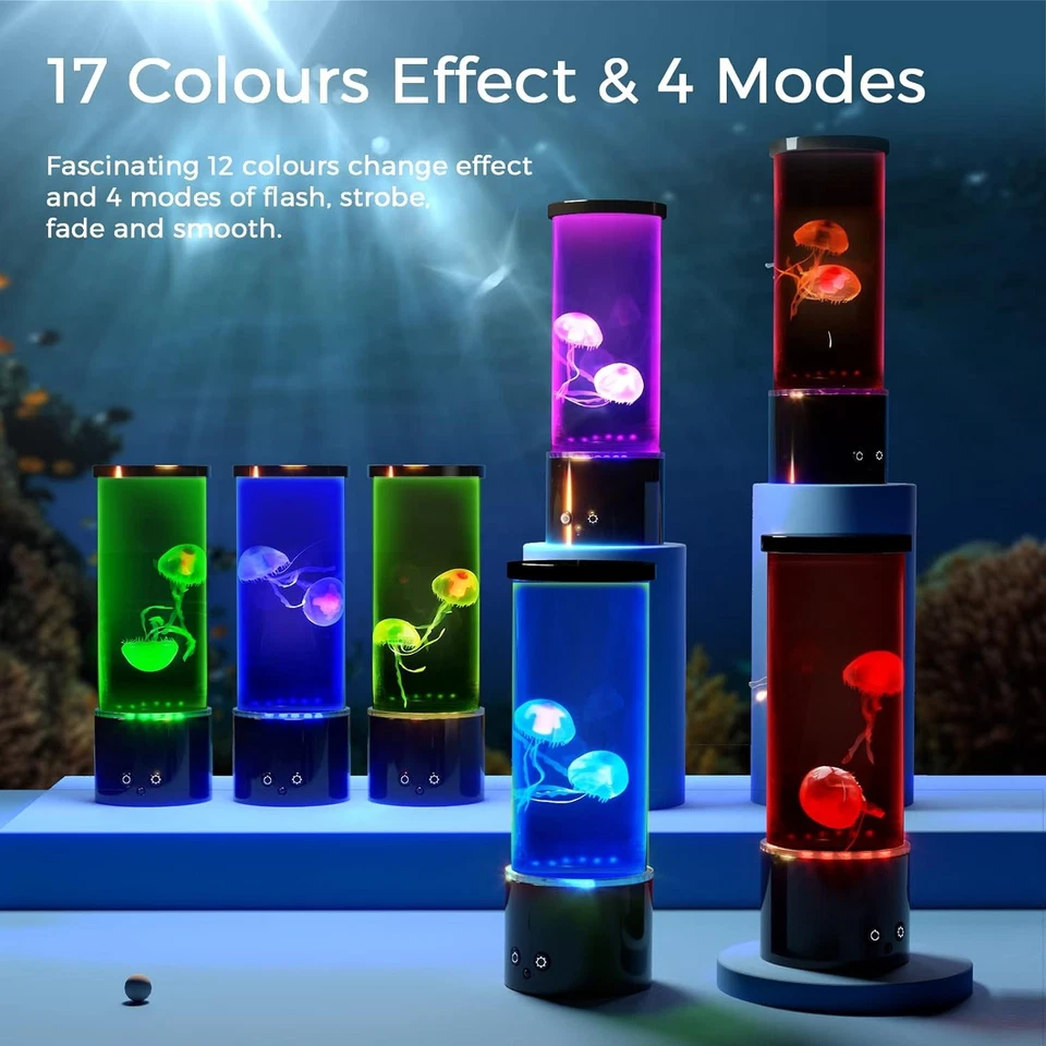 Jellyfish Lights Led Schreibtisch Lampe Tisch Nachtlicht Farben Quallen Aquarium - Bild 2 von 4