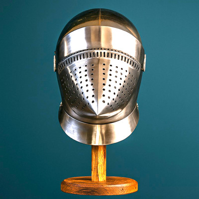 Medieval Pig Face Bascinet Helmet 18G Steel Battle Ready Knight Armor Cosplay