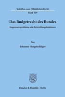 Das Budgetrecht Des Bundes. Johannes HengstschläGer