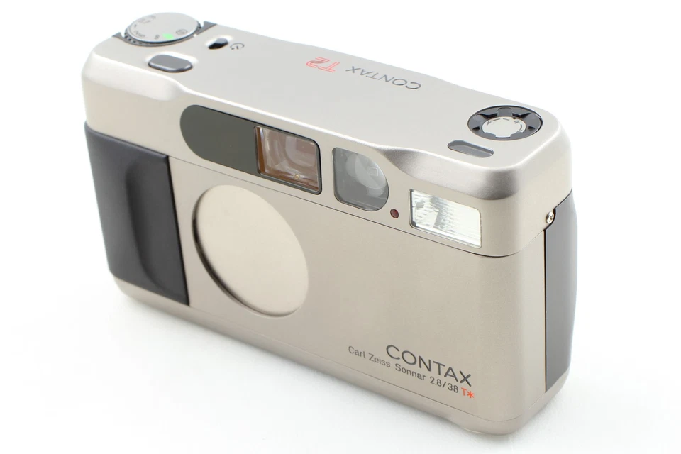 [Top MINT+++ w/Case Strap] Contax T2 Titan Silver 35mm Film Camera Silver JAPAN - Image 3 of 4