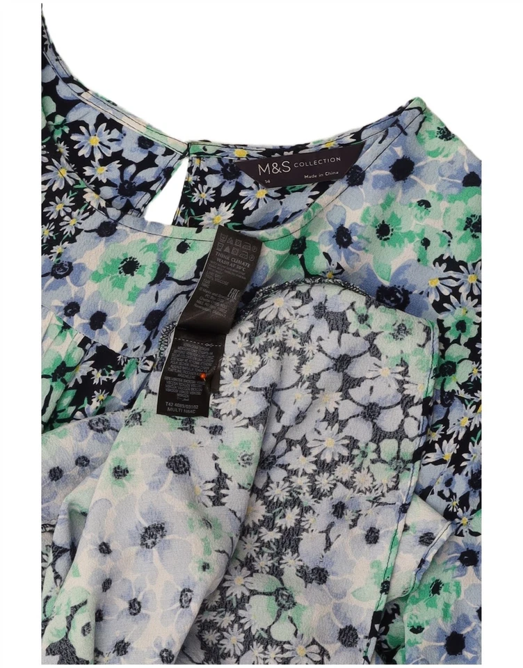 MARKS & SPENCER Womens A-Line Dress UK 14 Large  Multicoloured Floral IV02 - Image 3 of 3