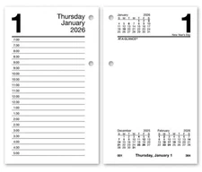 2026 AT-A-GLANCE Daily Desk Calendar Refill 3.5" x 6" Loose-Leaf E71750 Office