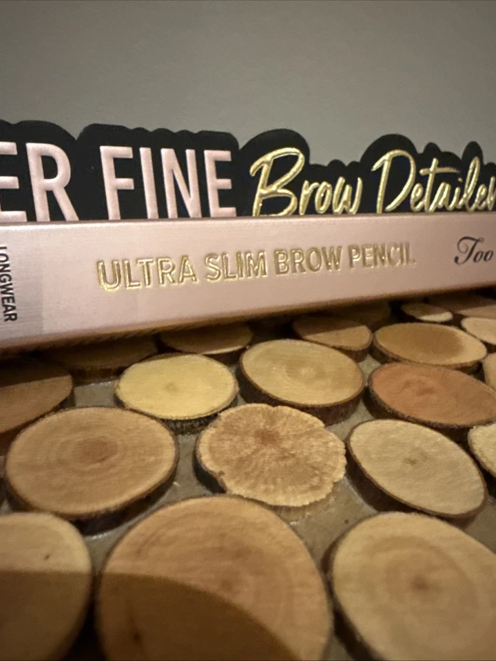 Too Faced Super Fine Brow Detailer Ultra Slim Brow Pencil Dark Brown Full Sz NEW - Image 3 of 4