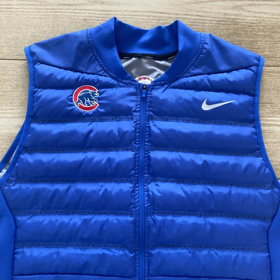 耐克芝加哥小熊队男式保暖罗纹背心轻便跑步高尔夫网球 XL — 第 3/4 张图片