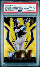 GEORGE LOMBARD JR. 2024 Select Turbocharged Gold Prizm /10 Yankees PSA 10
