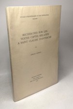 Recherches sur les Textes coptes relatifs à saint Claude d'Antioche /