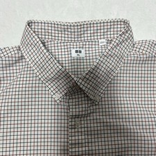Uniqlo Mens 3XL Plaid Check Button Down Shirt Multicolor Long Sleeve shirt