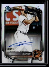 2025 Bowman Draft #CPA-II Ike Irish Refractor Auto /499