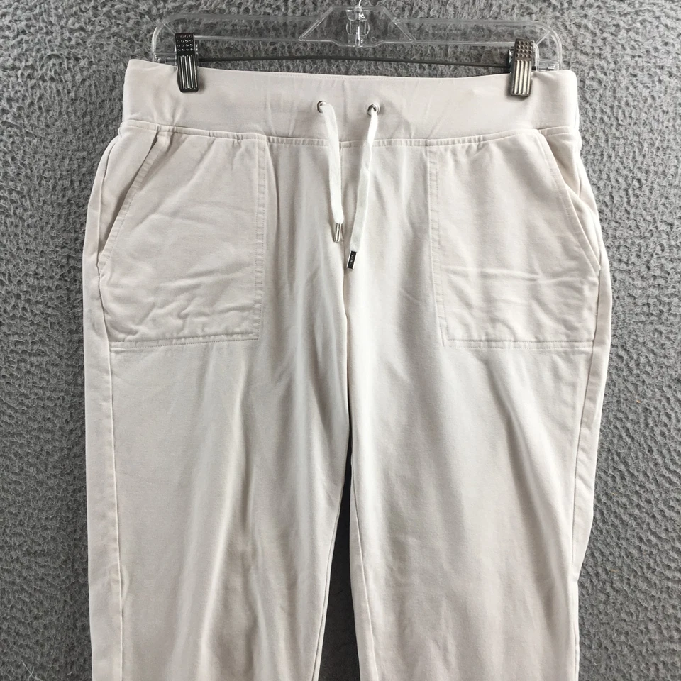 Lauren Ralph Lauren Active Jogger Pants Womens M Off-White Cotton Blend Mid Rise - Image 2 of 4