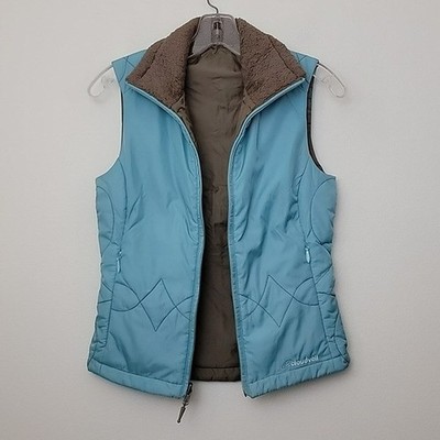 Cloudveil Teal & Brown Reversible Quilted Vest XS