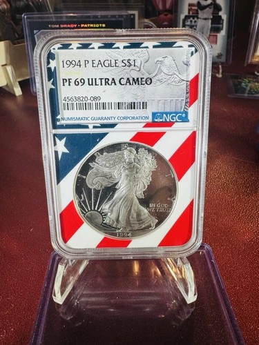 1994-P Silver American Eagle PF69 ULTRA CAMEO Flag Core