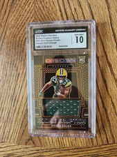 2022 Panini Obsidian RC Eruption Relics Romeo Doubs Electric Etch Orange CGC 10