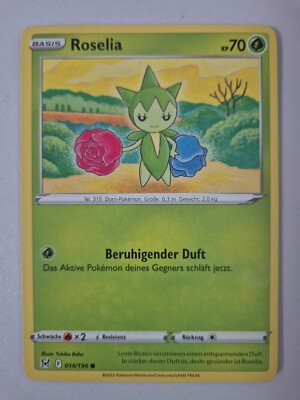 Roselia 014/196 Pokemon Karte TCG aus Verlorener Ursprung