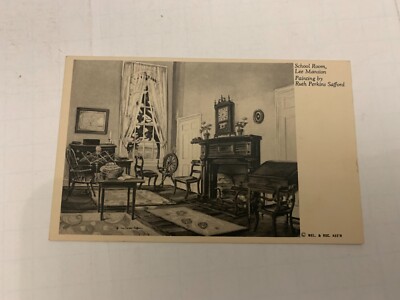 Vintage School Room Lee Mansion Painting by Ruth Perkins Safford Postcard
