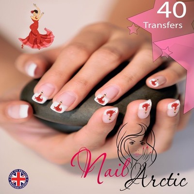 40 X Nail Art Water Transfers Stickers Wraps Spanish Flemenco Dancer Spain Ebay