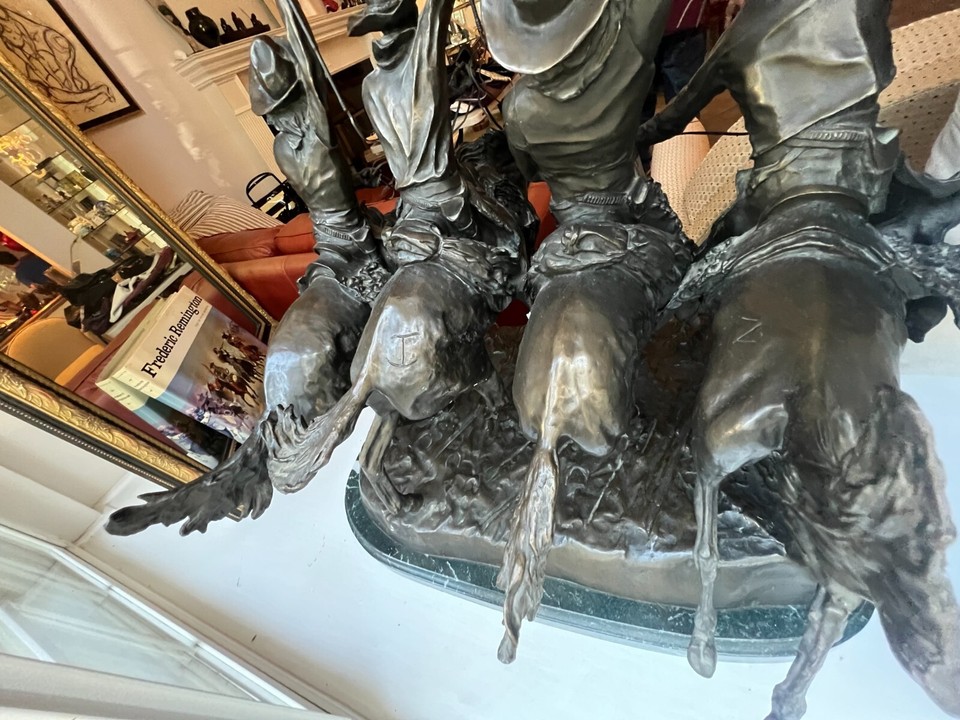 Frederic Remington, Coming Through The Rye Bronze Sculpture Full Size