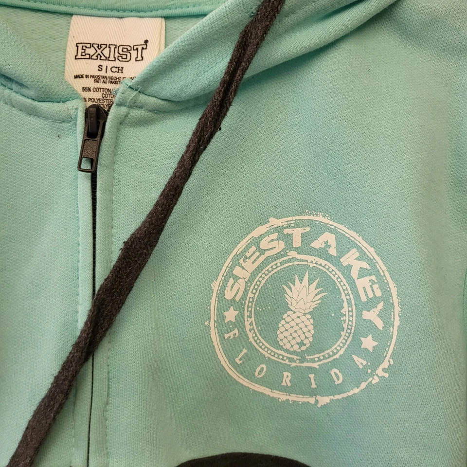 Sudadera con Capucha Exist Cremallera Mujer Pequeña Multicolor Siesta Key Florida Bolsillos Piña Foto 2 de 4