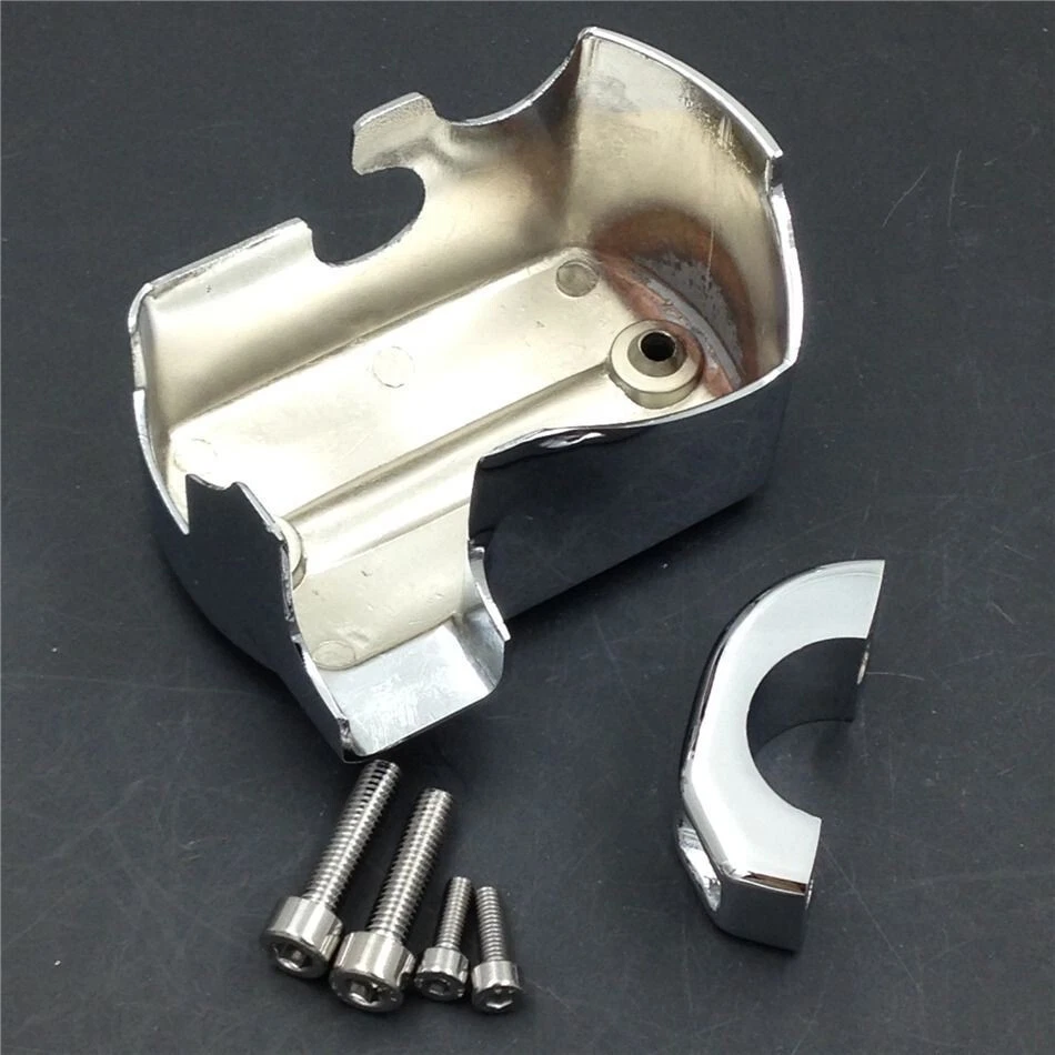 Cubierta de cilindro de líquido de frenos cromada Fit 1998-2013 Yamaha V Star 650/950/1100/1300 Foto 3 de 4