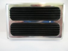 Polished Billet Aluminum Brake Pedal Pad Rectangle Chevy Ford Hot Rod 8501pol