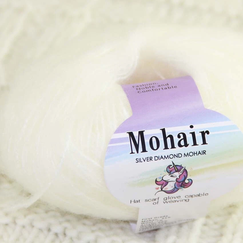 Venta Nuevo 8 BolasX25g Lujo Suave Mohair Cálido Envoltura Chal Tejido a Mano Hilo de Ganchillo 01 Foto 2 de 4