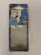 South Bend 3-Way Brass Swivels, #7 35 Lb 4 Pak Fishing