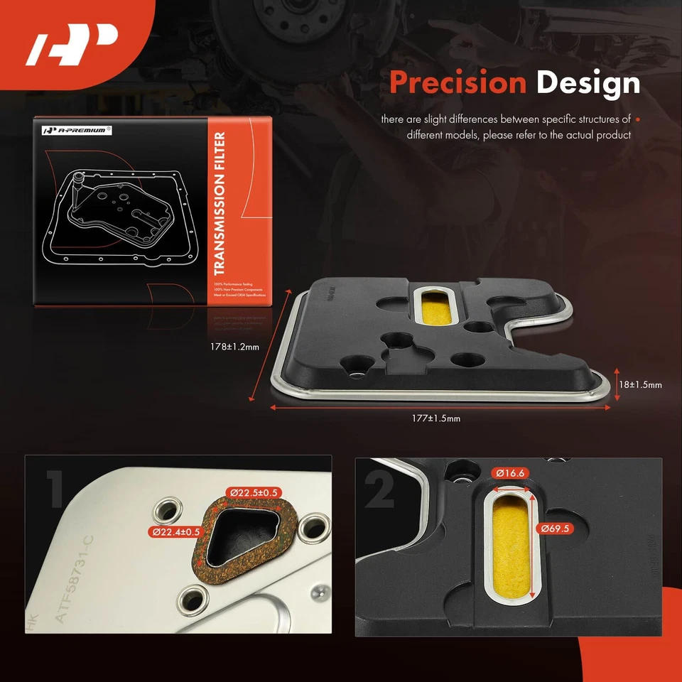 Juego de filtros de transmisión automática A-Premium con junta para Hyundai Accent Elantra Foto 4 de 4