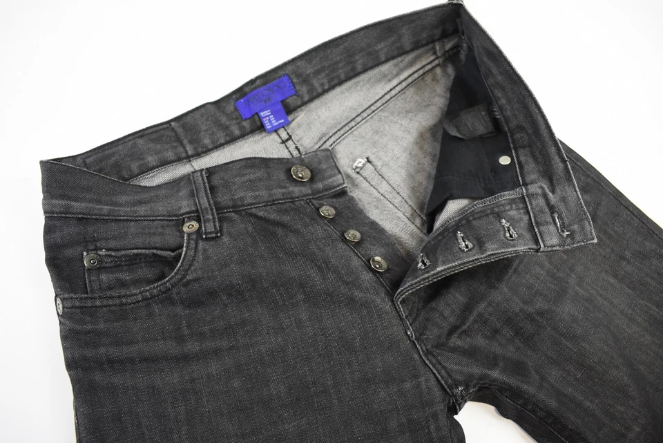 Jimmy Choo X H&M Vaqueros Hombre US 29 Negro Levemente Descolorido Corte Normal - Imagen 4 de 4