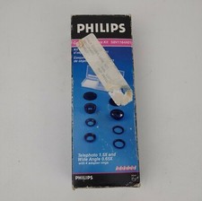 Vintage Philips Conversion Lens Kit SBV1164A01 1.5x Telephoto 0.65x Wide Angle