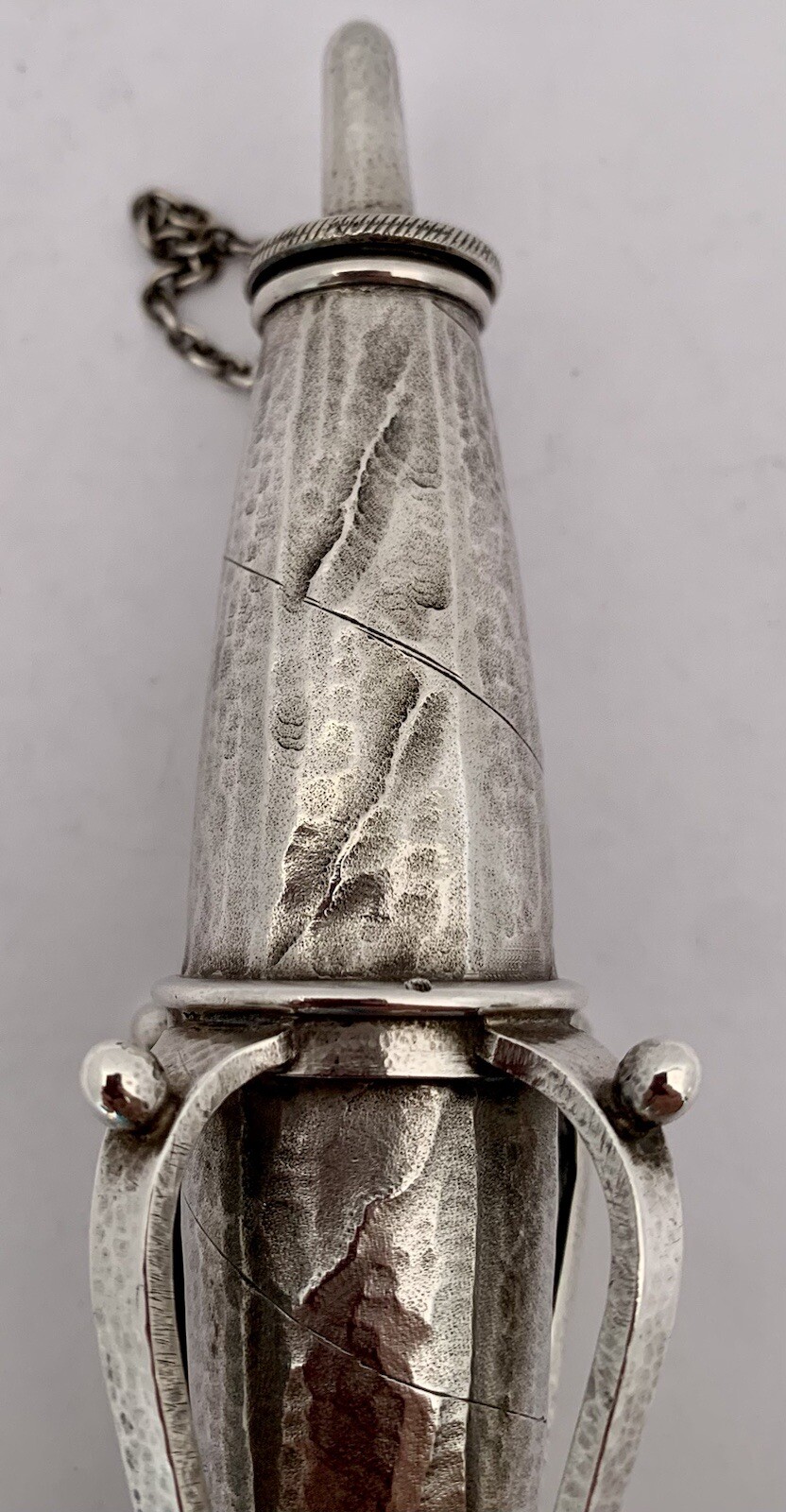 RARE DOMINICK HAFF AESTHETIC FIGURAL TOBACCO CIGAR FORM STERLING CIGAR LAMP