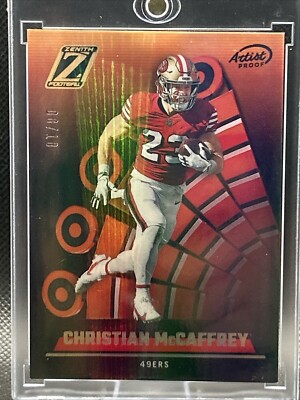 2022 Panini Zenith Christian McCaffrey /10 Artist Proof Gold  #69