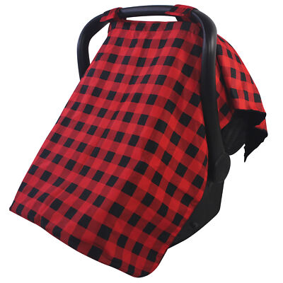 Hudson Baby Reversible Car Seat and Stroller Canopy, Buffalo Plaid, One Size