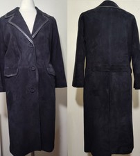 Black Leather Luxury Suede Coat S Hand Stiched ,vico Of Holland