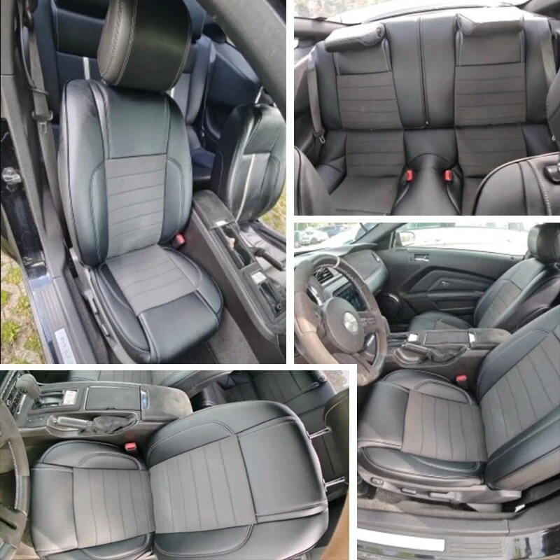 ДЛЯ 2012-2014 FORD MUSTANG КУПЕ ПОЛНЫЙ КОМПЛЕКТ MOTOPTES ЗАКАЗ АВТОМОБИЛЬНОЕ СИДЕНЬЕ КОЖАНЫЙ ЧЕХОЛ - Изображение 2 из 4
