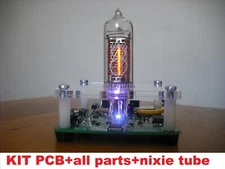 KIT IN-14 Single Digit NIXIE Clock+Acrylic enclosure RGB Backlight With Tube