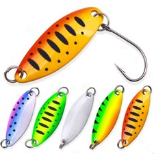 3pcs Colorful Fishing Lure Metal Spinner Baits Trolling Spoons Lures for Bass