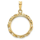1840-1907 US $2.50 Liberty Quarter Eagle Prong Set Ribbon Coin Bezel in 14k Gold