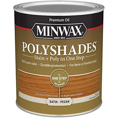 Minwax PolyShades Wood Stain + Polyurethane Finish � Quart, Pecan, Satin
