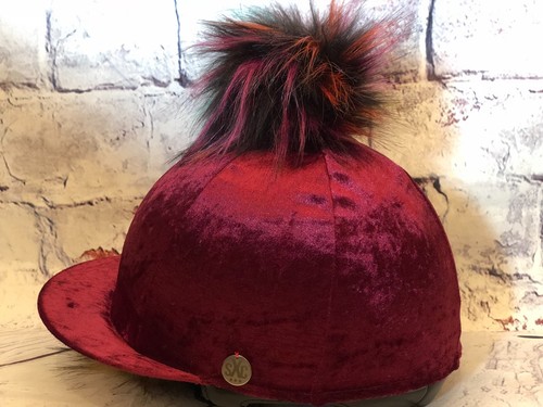 Luxury Crushed Velvet Faux Fur Pompom 