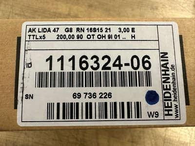 HEIDENHAIN AK LIDA 47 scanning head 3 meter cable ID# 1116324-06 new in box