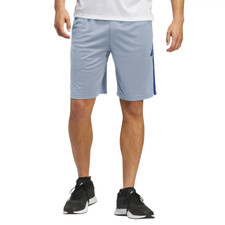 Adidas Mens Medium Active Shorts - Light Blue with Blue Stripes
