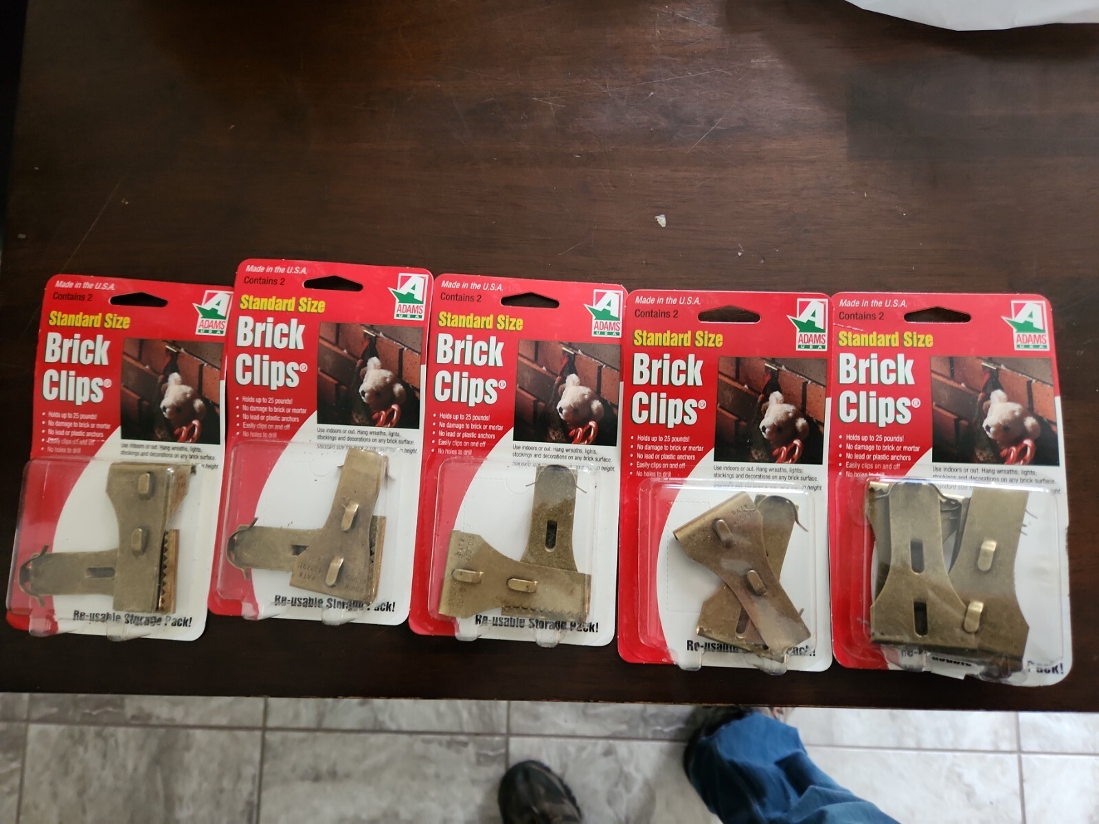 Vintage Brick Wall Clips Hanger Made In USA Adam's 13 pieces total! 5