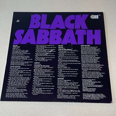 BLACK SABBATH BAND signed autographed ALBUM OZZY OSBOURNE +3
