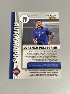 Lorenzo Pellegrini 2021-22 Mosaic Road To World Cup Autographs