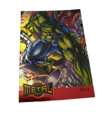 1995 MARVEL FLEER METAL BLASTER LIMITED EDITION CARD HULK #5 OF 18