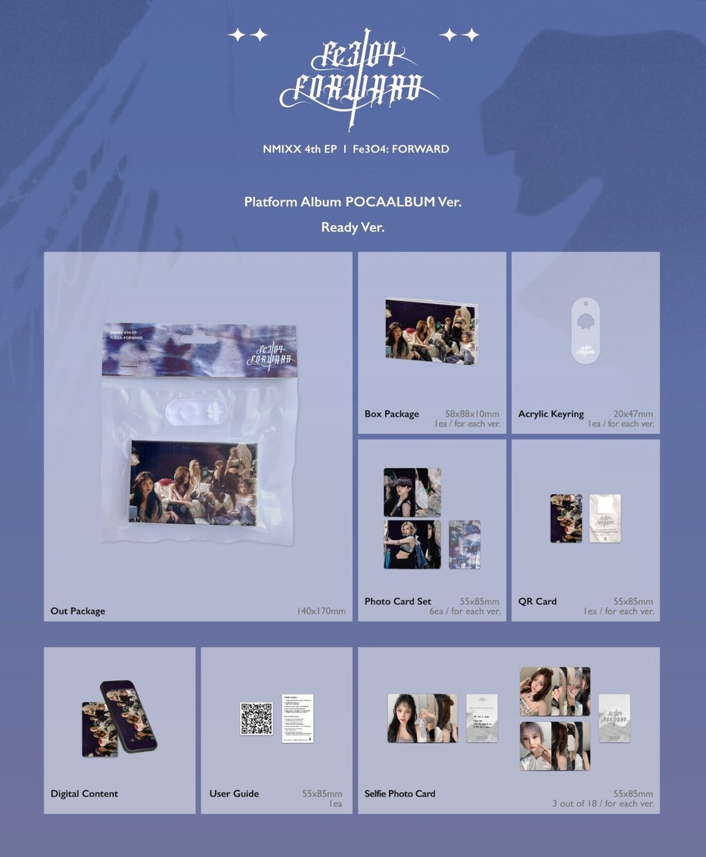 NMIXX 4th EP Album Fe3O4 FORWARD POCA 2Ver SET QR Card+Keyring+9ea