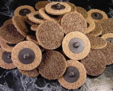 50x 2 inch Coarse Surface Conditioning Discs Twist Roll Lock Die USA Non Woven