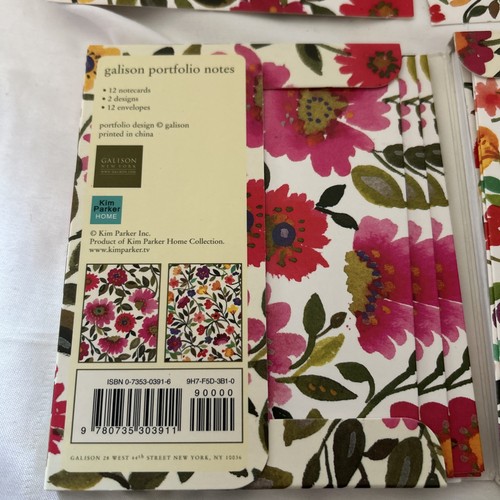 Floral Themed Galison Portfolio Boxed Set 11 Blank Note Cards - Picture 2 of 6